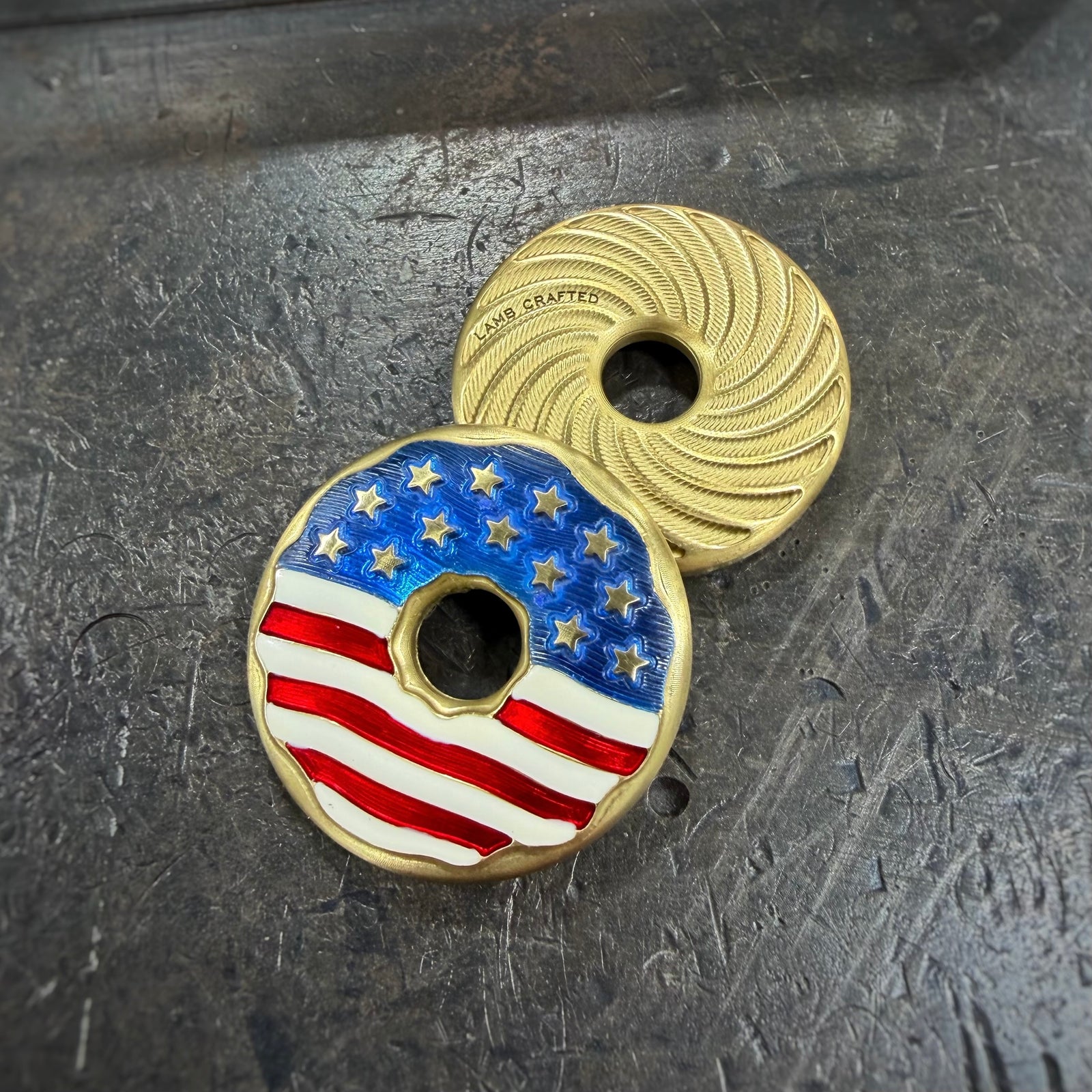 Americana Donut Ball Marker - Red/White