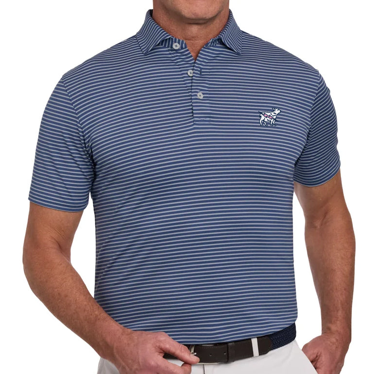 Holderness & Bourne Dover Polo - Pacific Blue & White