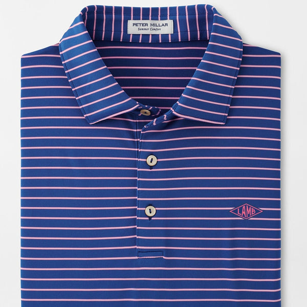 Peter Millar Drum Performance Jersey Polo In Sapphire – The Oxford Shop