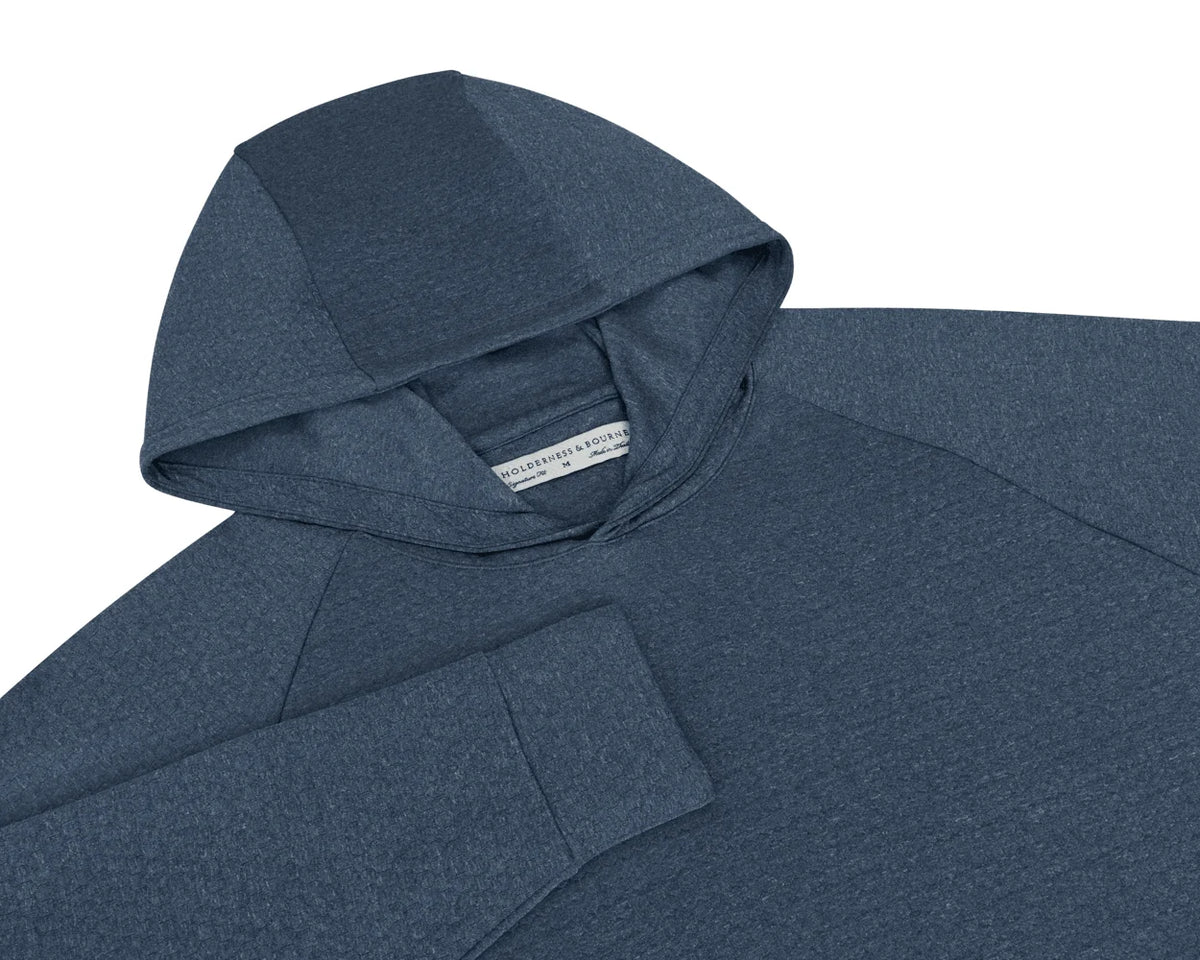 Holderness &amp; Bourne Ellison Hoodie - Heathered Pacific Blue Electric Lamb