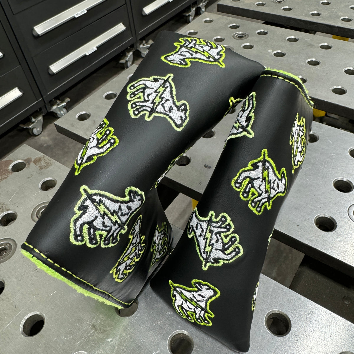 Electric Lamb Putter Cover - Black/Lime Green