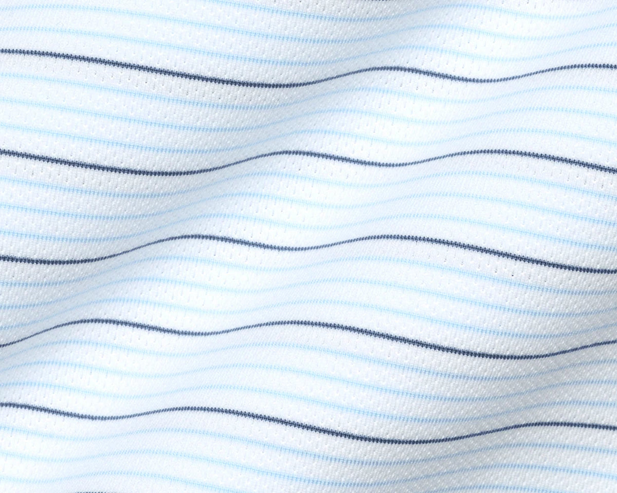 Holderness &amp; Bourne Stanley Polo - White/Vista Blue