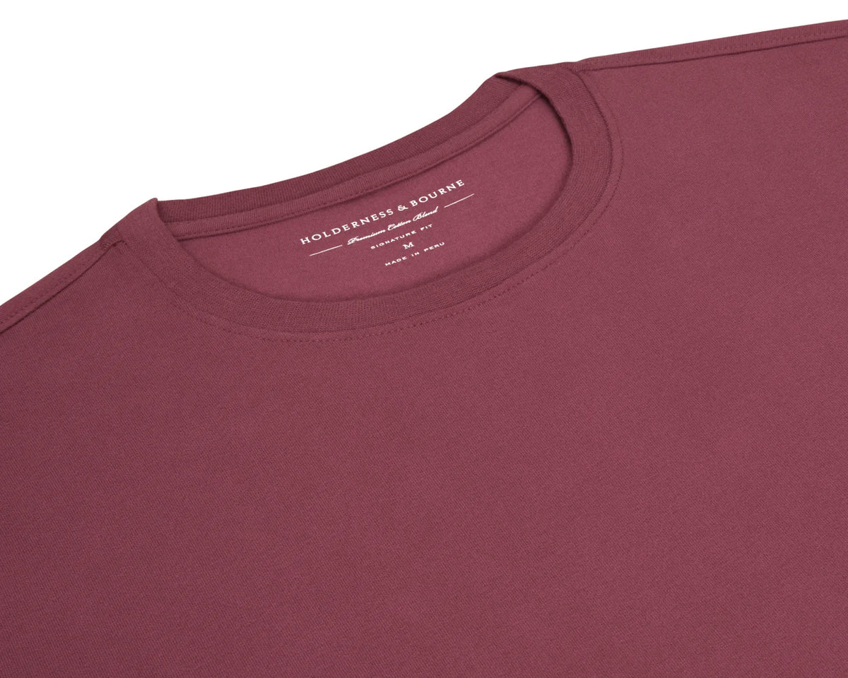 Holderness &amp; Bourne The Mason T-Shirt - Cabernet