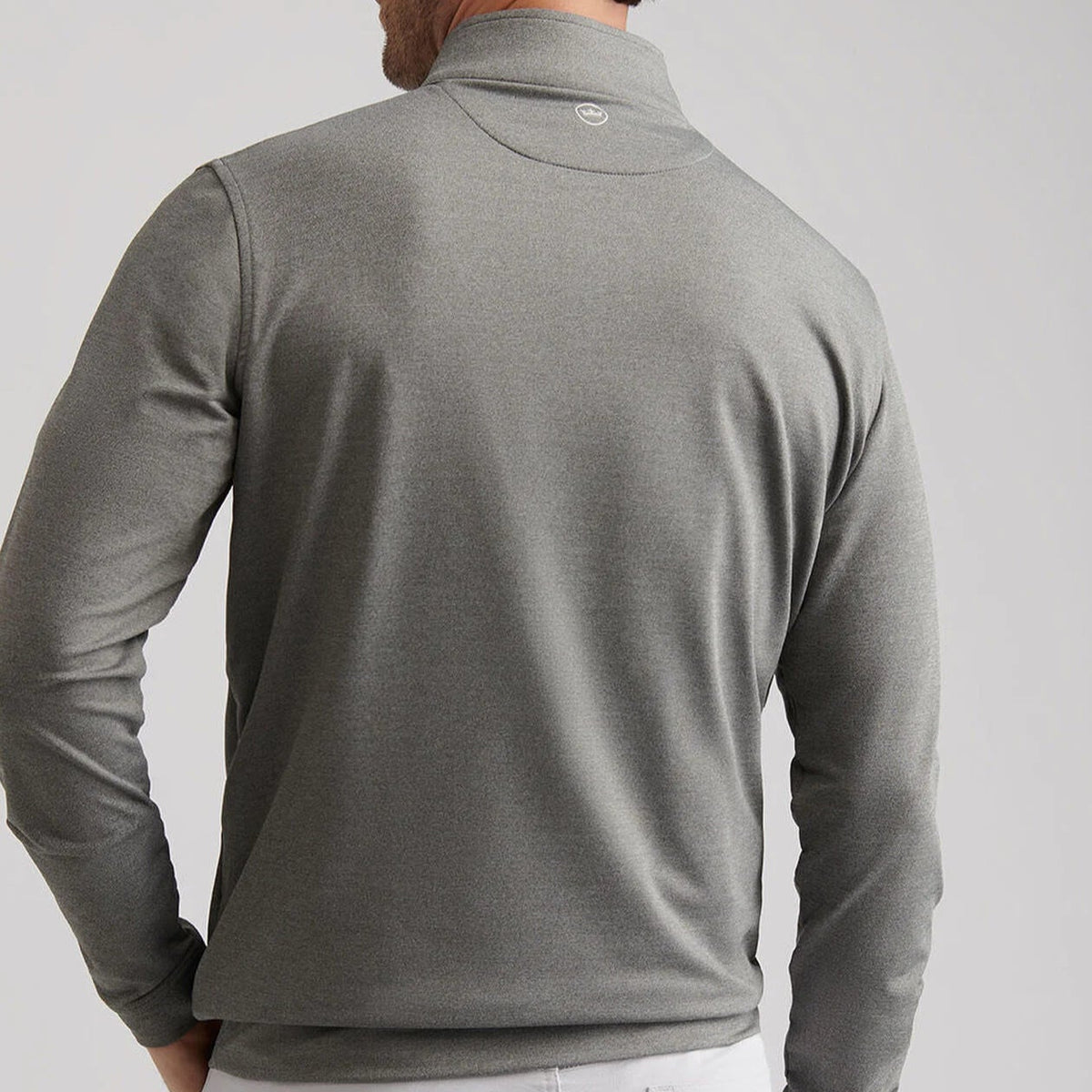 Peter Millar Perth Mélange Performance Quarter-Zip - Smoke