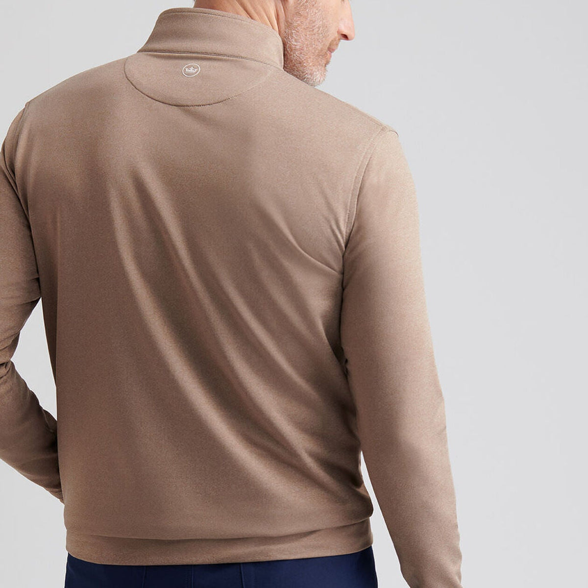 Peter Millar Perth Mélange Performance Quarter-Zip - Poplar Brown