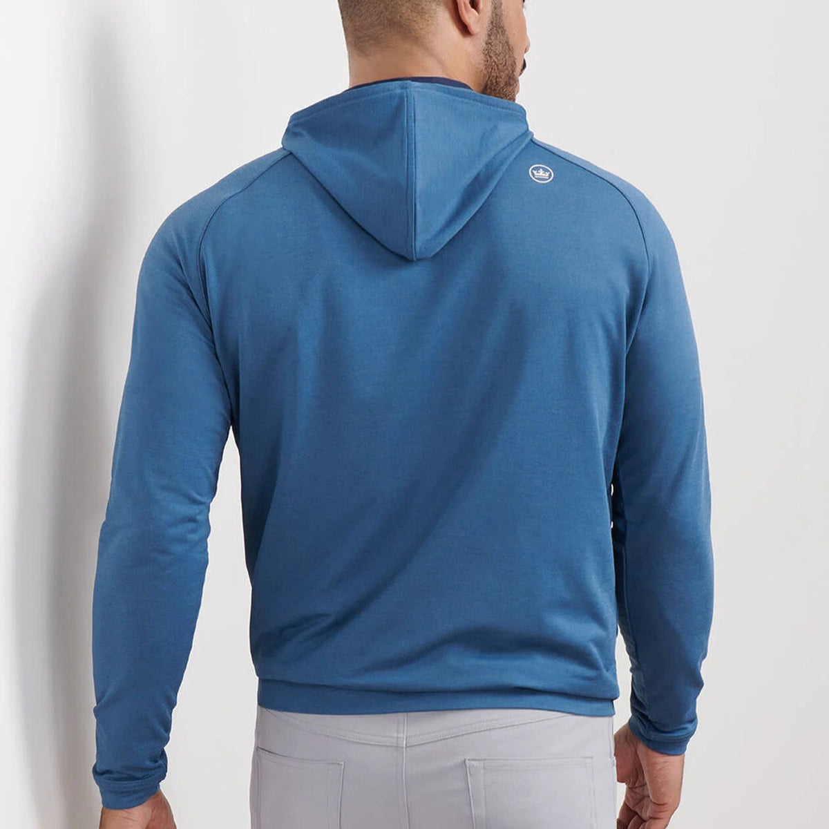 Peter Millar Pine Performance Hoodie - Blue Haze