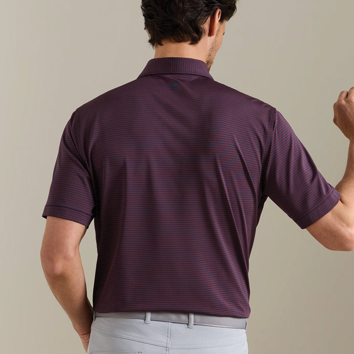 Peter Millar Hales Performance Jersey Polo - Navy/Bordeaux