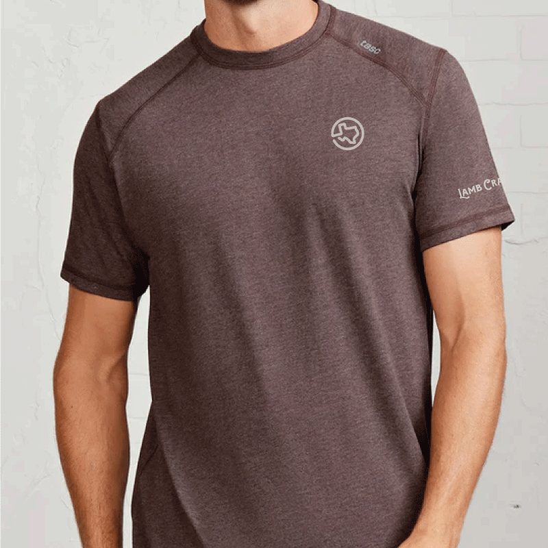 Tasc Carrollton Short Sleeve Fitness T-Shirt - Mocha Heather