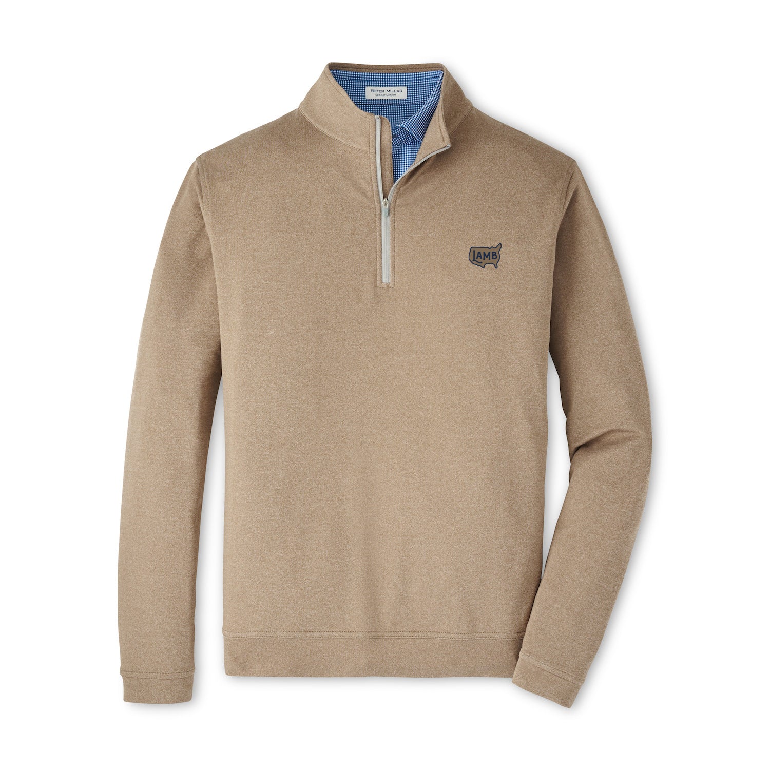 Peter Millar Perth Mélange Performance Quarter-Zip - Poplar Brown