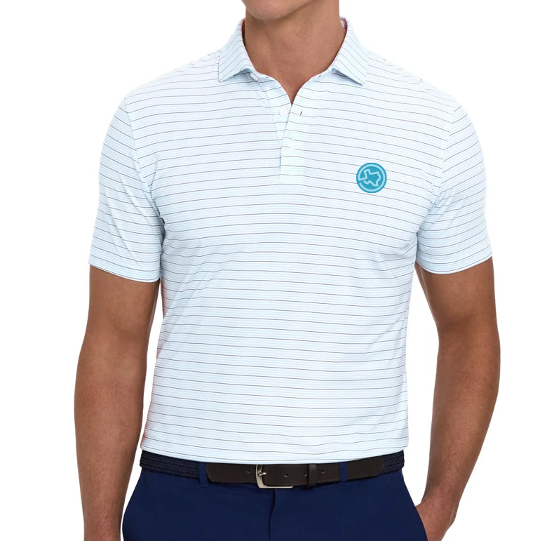 Holderness &amp; Bourne Stanley Polo - White/Vista Blue