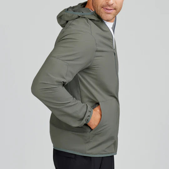 Tasc Swift Lightweight Hooded Windbreaker Jacket - Shale