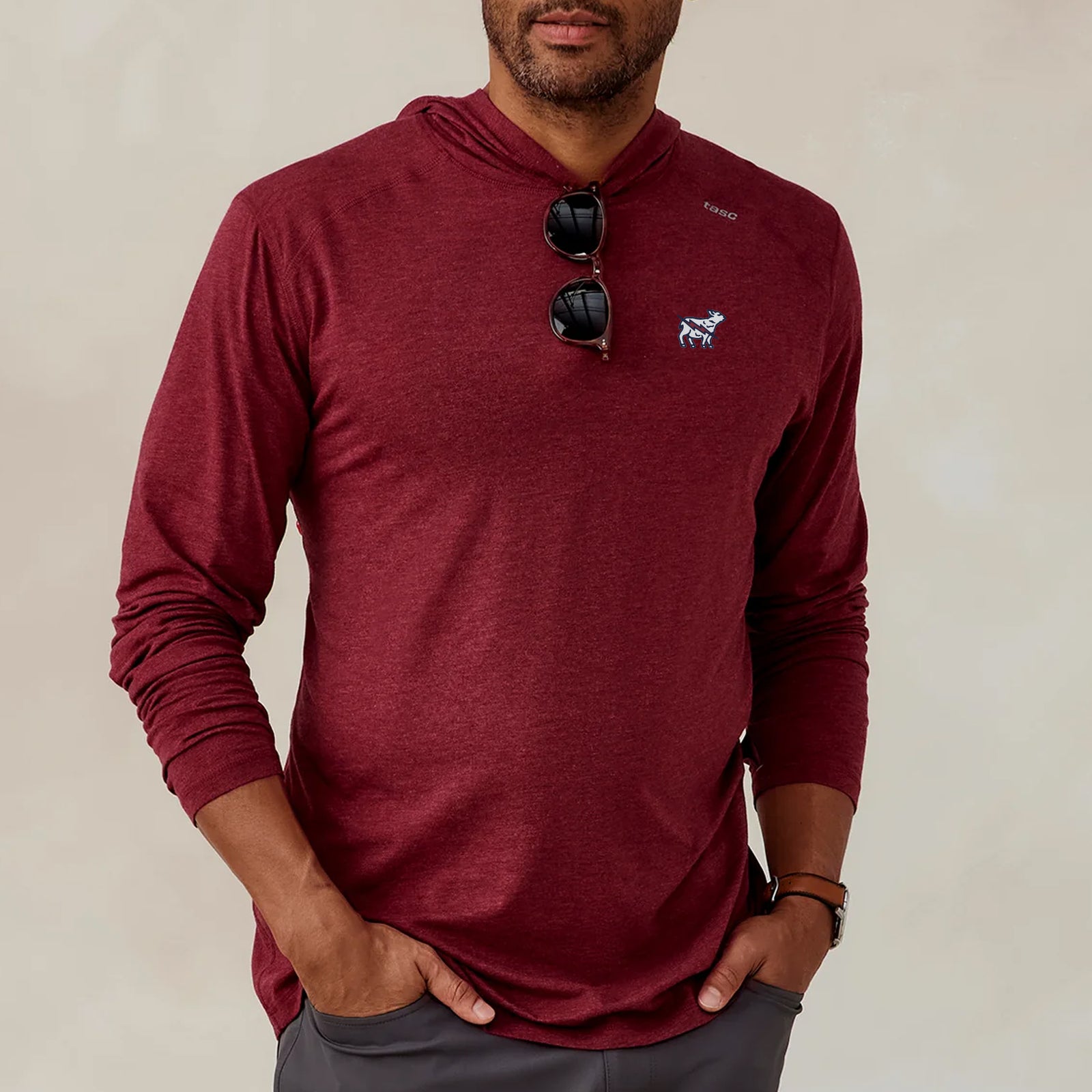 Tasc Carrollton Lightweight Hoodie - Heathered Brick