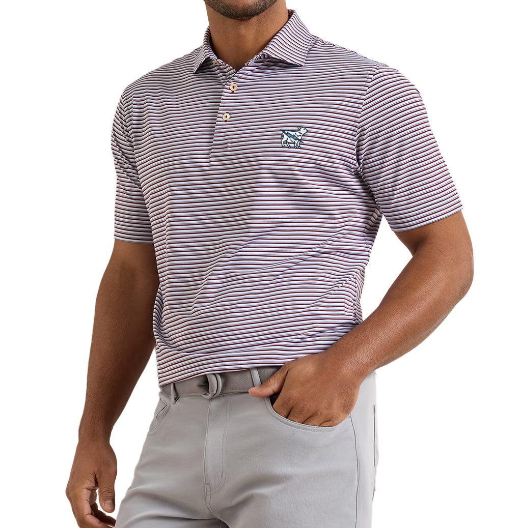 Peter Millar Brooks Performance Jersey Polo - Bordeaux