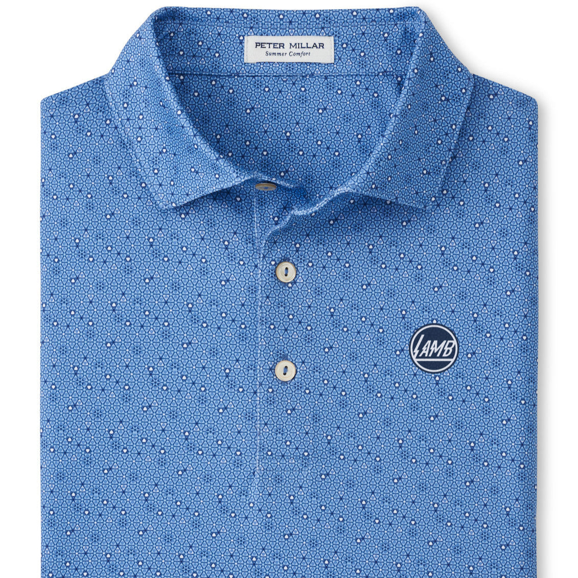 Peter Millar Costanzo Geo Performance Jersey Polo - Evening Tide