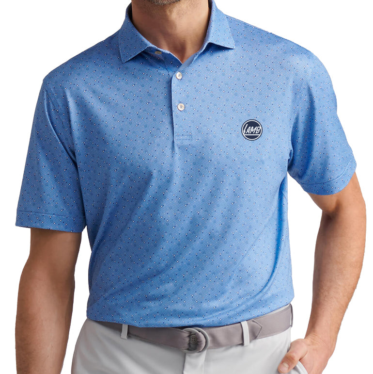 Peter Millar Costanzo Geo Performance Jersey Polo - Evening Tide