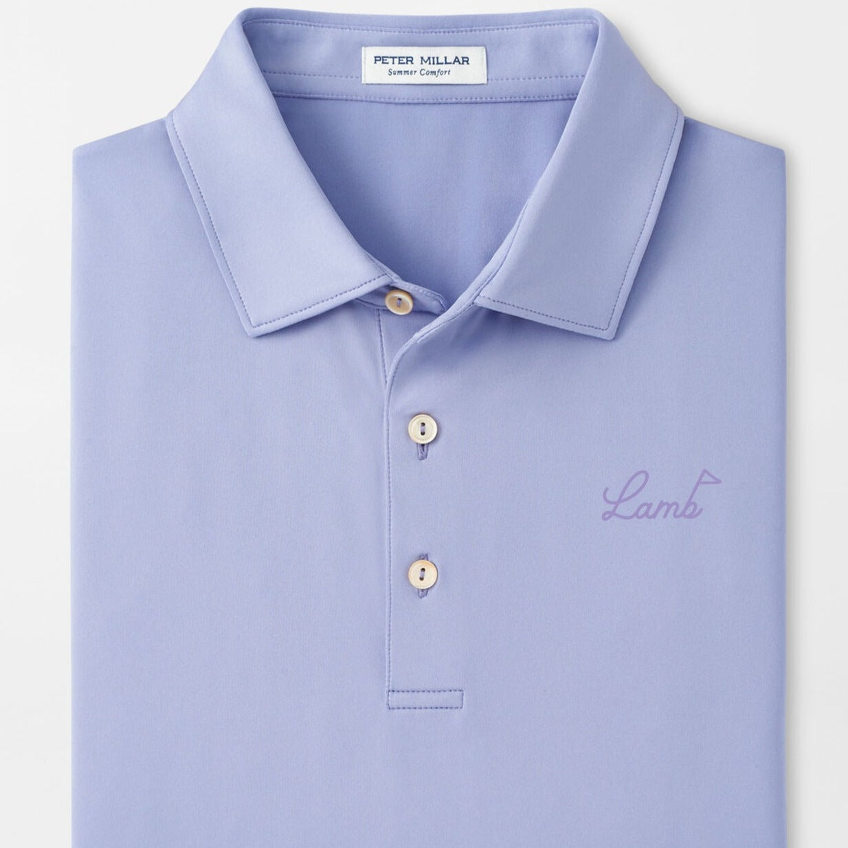 Peter Millar Solid Performance Jersey Polo - Lavender Fog