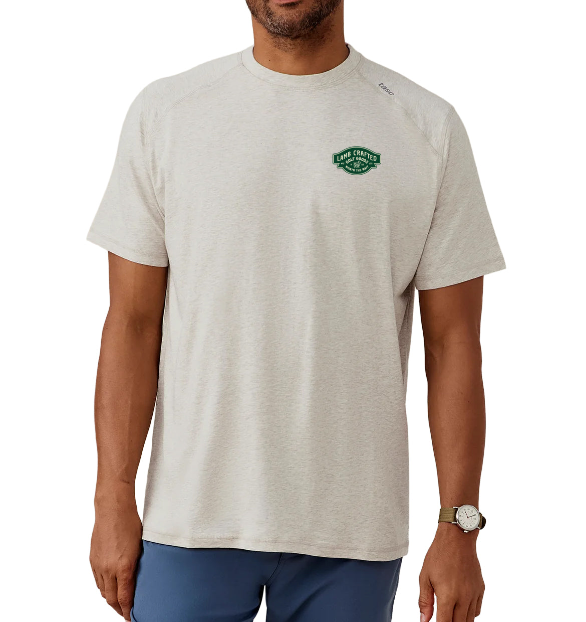 Tasc Carrollton Short Sleeve Fitness T-Shirt - Oatmeal