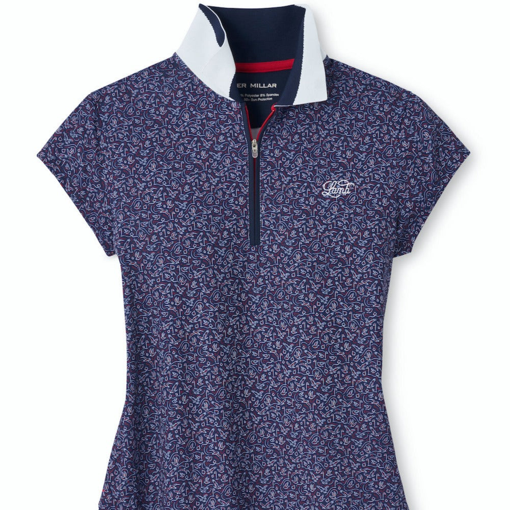 Women's Peter Millar Bianca Cap Sleeve Polo - Fly High Blue