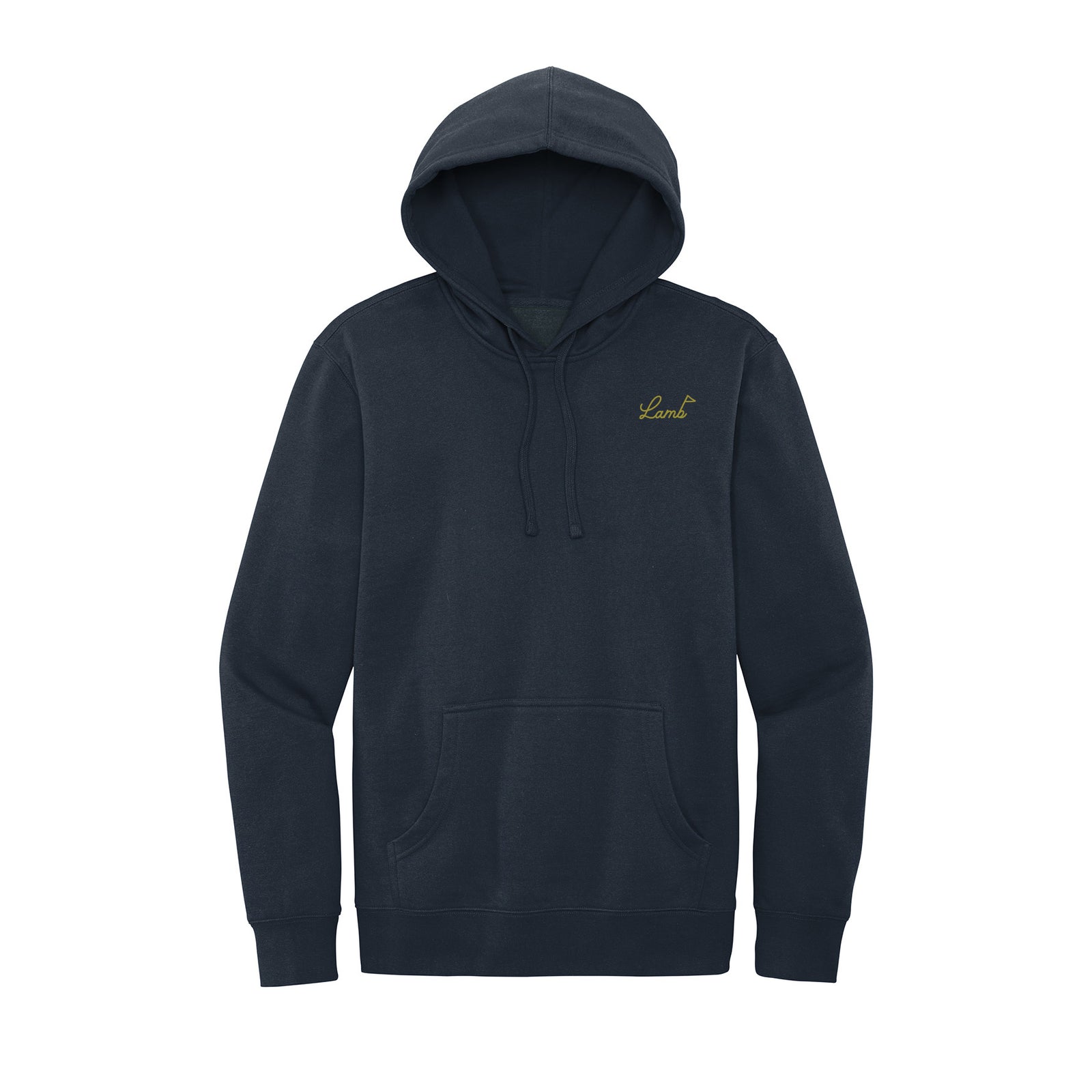 Lamb Script Hoodie - Navy & Gold