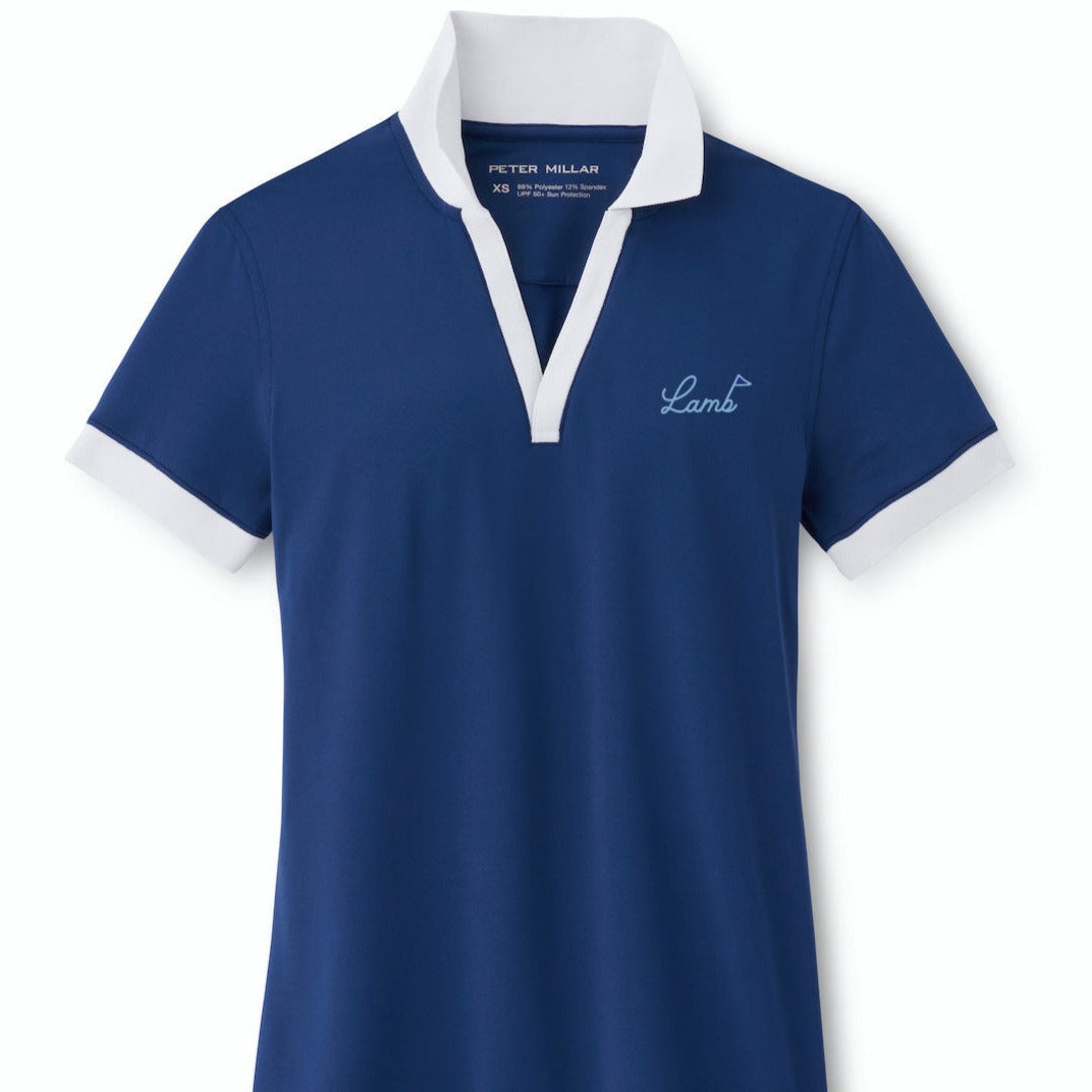 Women's Peter Millar Wade Drop-V Polo - Sport Navy