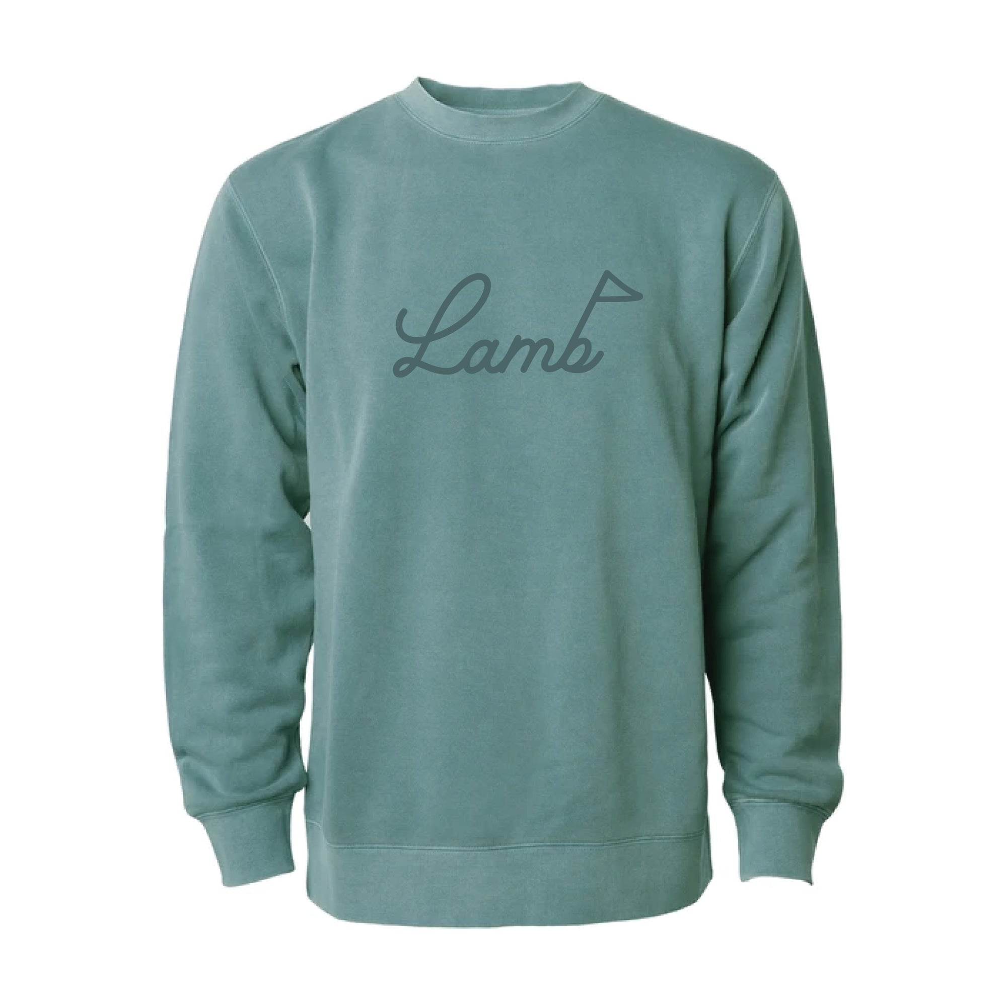 Lamb Script Crewneck Sweatshirt - Green