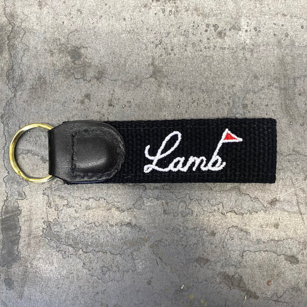 Needlepoint Keychain/Bag Tag Lamb Crafted