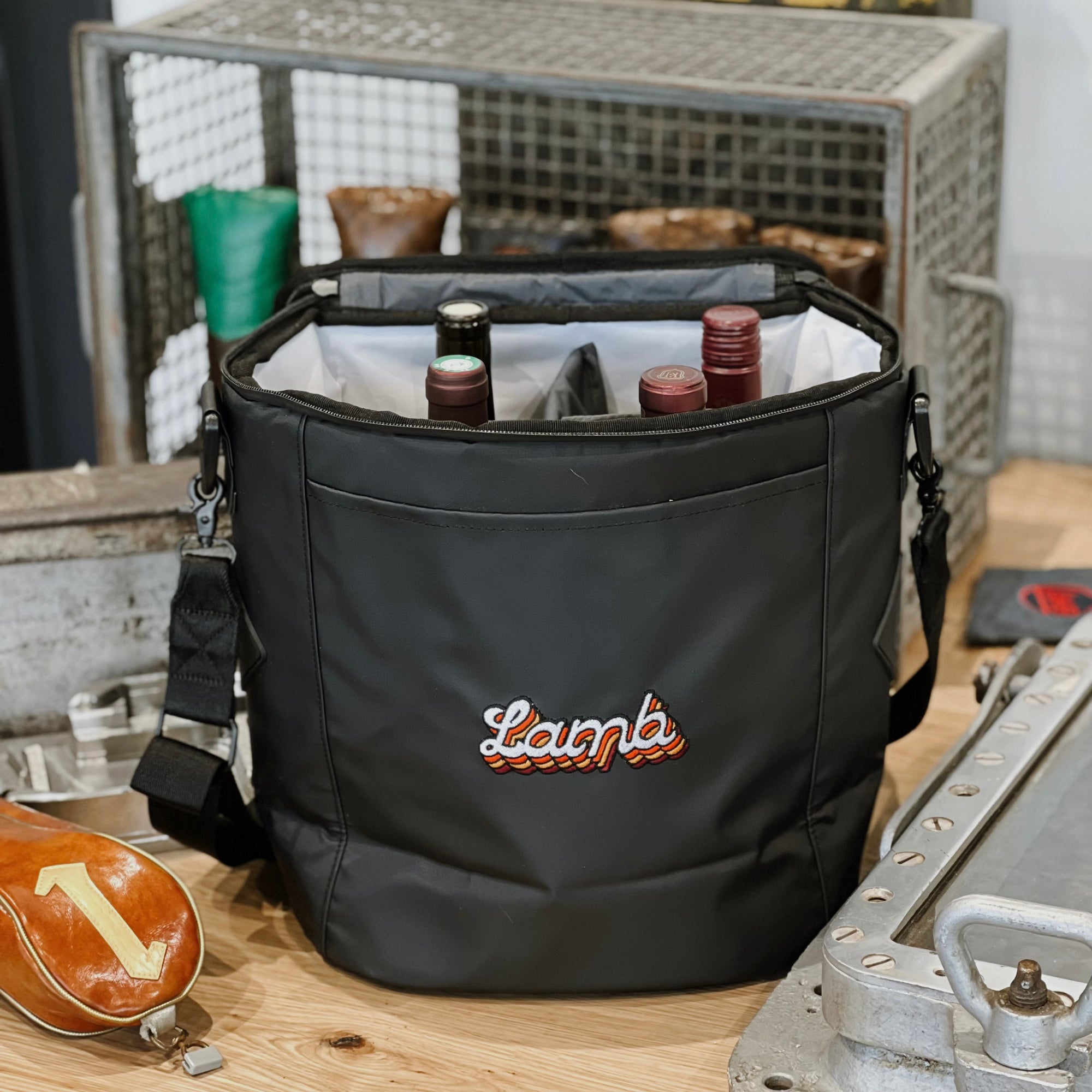 Lamb Crafted Cooler/Wine Carrier - Black